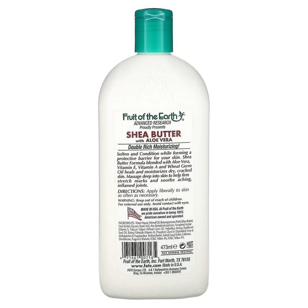Fruit of the Earth, лосьон для ухода за кожей, масло ши и алоэ вера, 473 мл (16 жидк. унций)