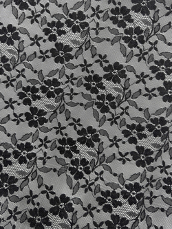 Гипюр эластичный черный ширина 150 см плотный ОТРЕЗЫ