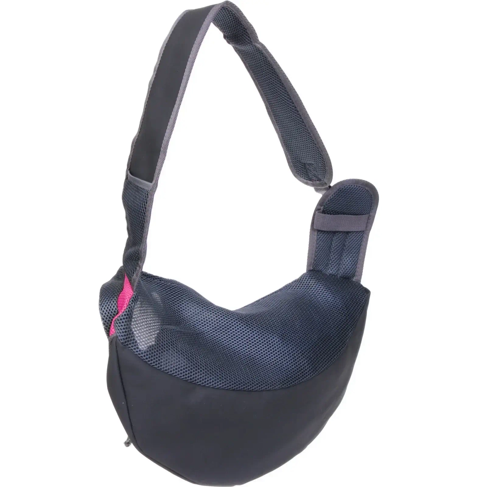 Сумка - переноска для животных через плечо «ЛЮБИМЫЙ БРО, цвет розовый, 45*13см (Лейбл)