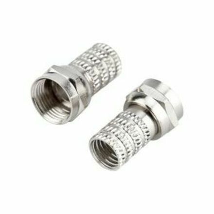 Резьбовой F-разъем RG-6 для видеосистем и телевидения, медь, упаковка 100 шт.  REXANT