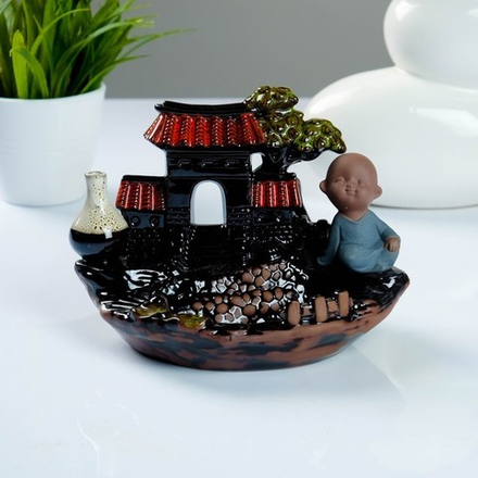 Комплект подставка Китайский сад +благовония, аромат лаванды, 12 × 18 × 13 см