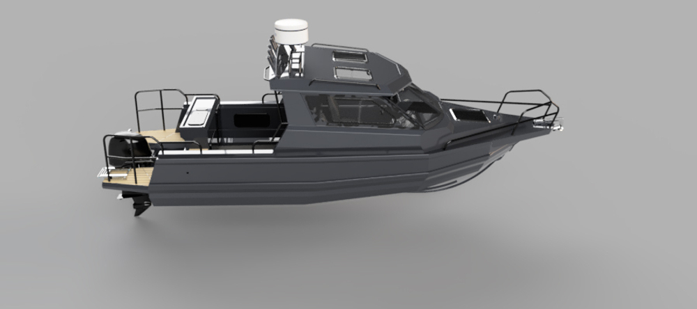 Алюминиевый катер BERKUT Active Cabin