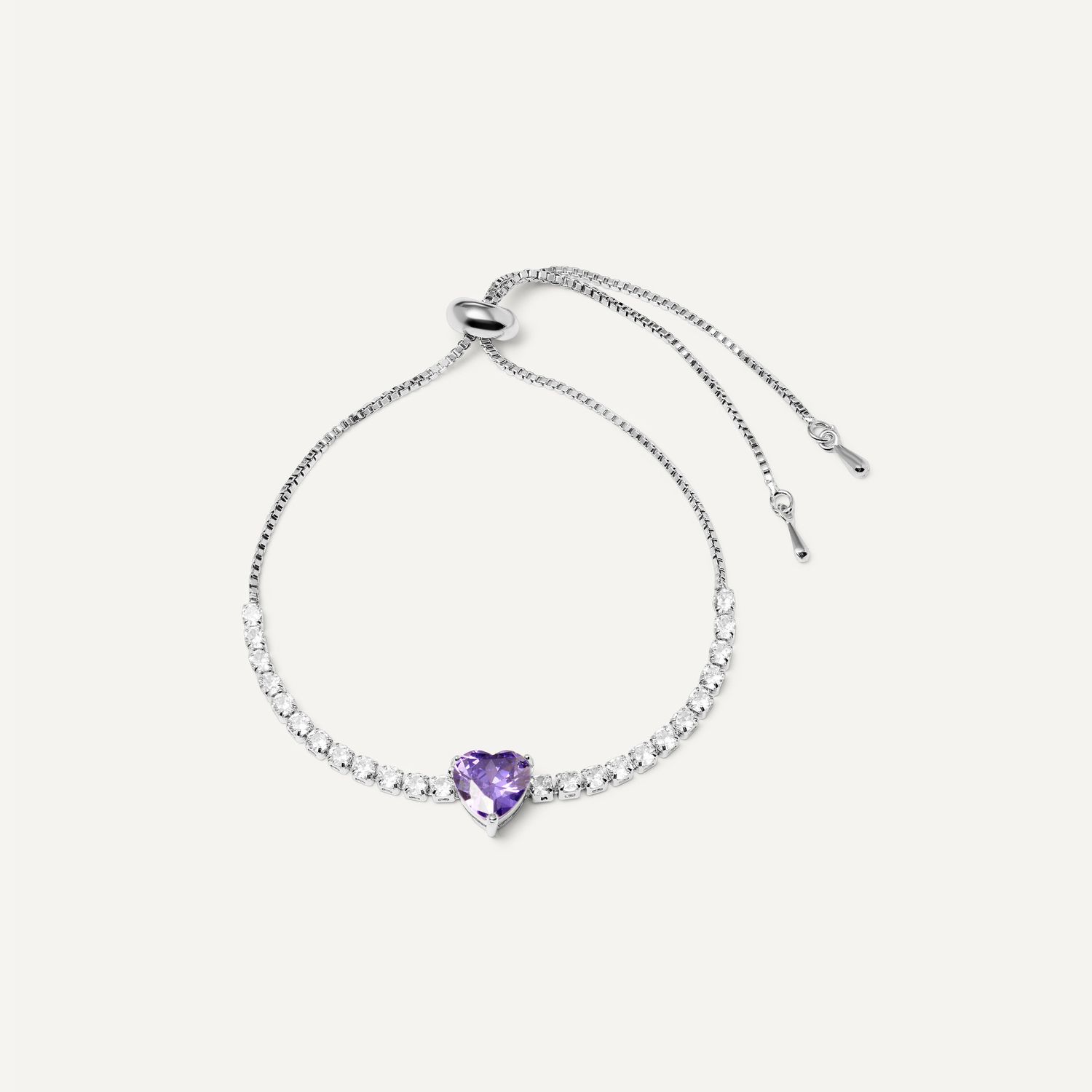 Браслет Delicate Heart Bracelet - Violet