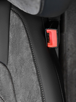 Чехлы Люкс DAF XF 106 (экокожа, черный цвет, серая вставка)