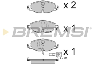BREMSI - BP3782-BMS - Brake Pad Set, disc brake