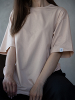 Футболка oversize бежевая
