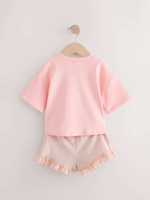 Футболка и шорты в комплекте для девочки Next E55-507, Розовый