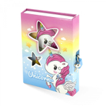Блокнот в футляре, 14,5 см * 20,5 см, 7БЦ, Alingar, ламинация, замочек, вн.блок с дизайном, в точку, 45 л., "Единорожки"