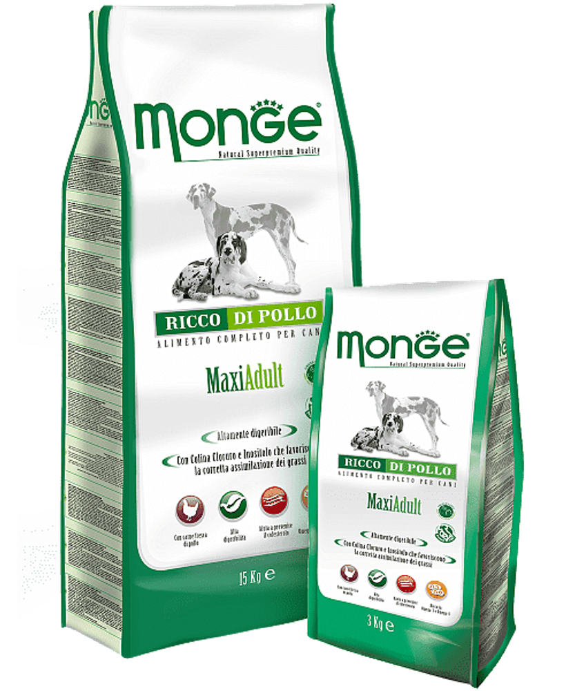 Monge Dog Maxi корм для взрослых собак крупных пород 15 кг
