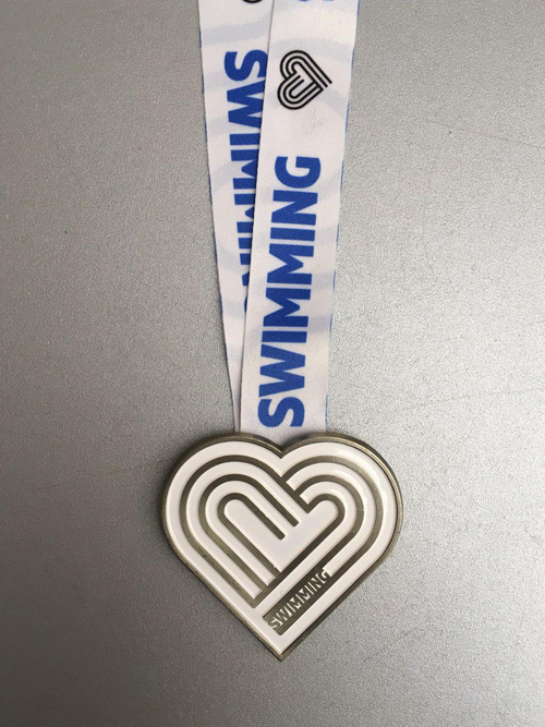 Медаль Swimming White (плавание белая)