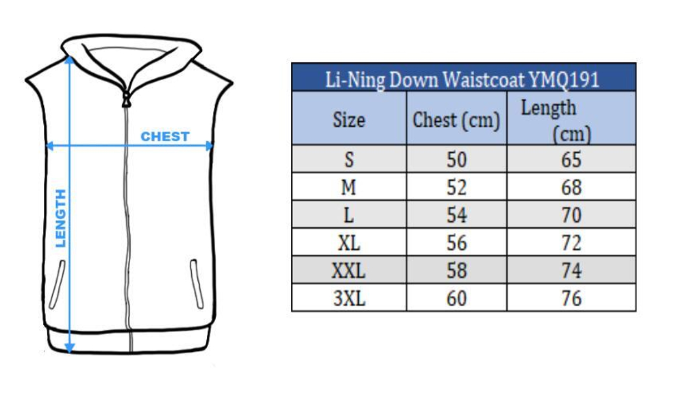 Li-Ning Down Waistcoat AYMQ191-2C black