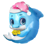 Шар Фольгированный Дельфин малыш голубой (Голубой)