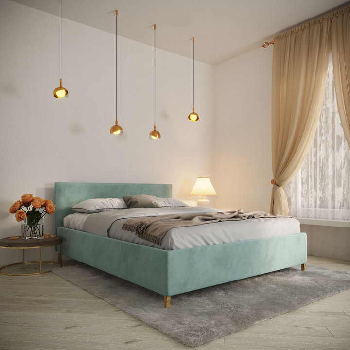 Мягкая кровать с подъемным механизмом Изи, 140х190