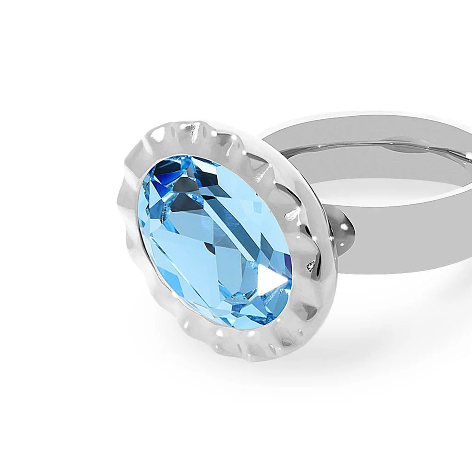 Кольцо Qudo TIVOLA UNICA big (S/P) Aquamarine 60 686506