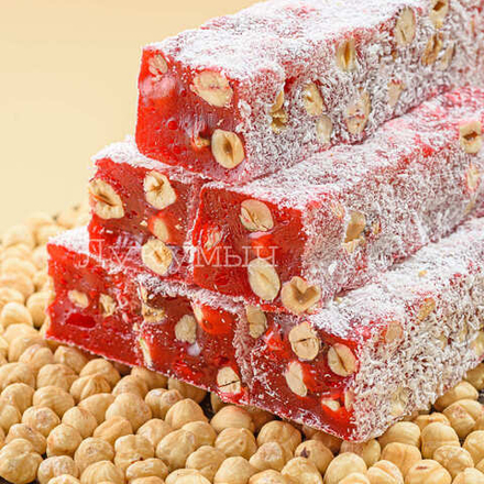 Лукум малина с фундуком (700 руб. за кг) 3.5кг