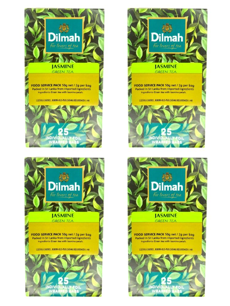 Чай зеленый Dilmah с жасмином в пакетиках 25 шт x 4 уп