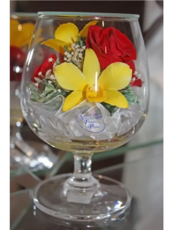 натуральные цветы в стекле, вакуум 07.08