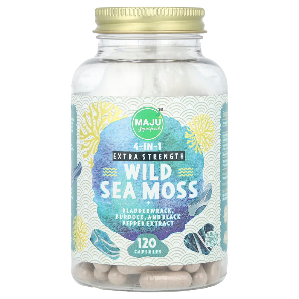 Maju Superfoods, дикий морской мох, 120 капсул
