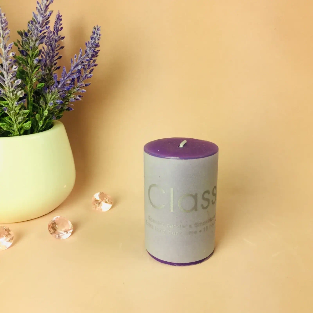 Свеча «Classic» 5*7,5см цвет лавандовый ZD-002