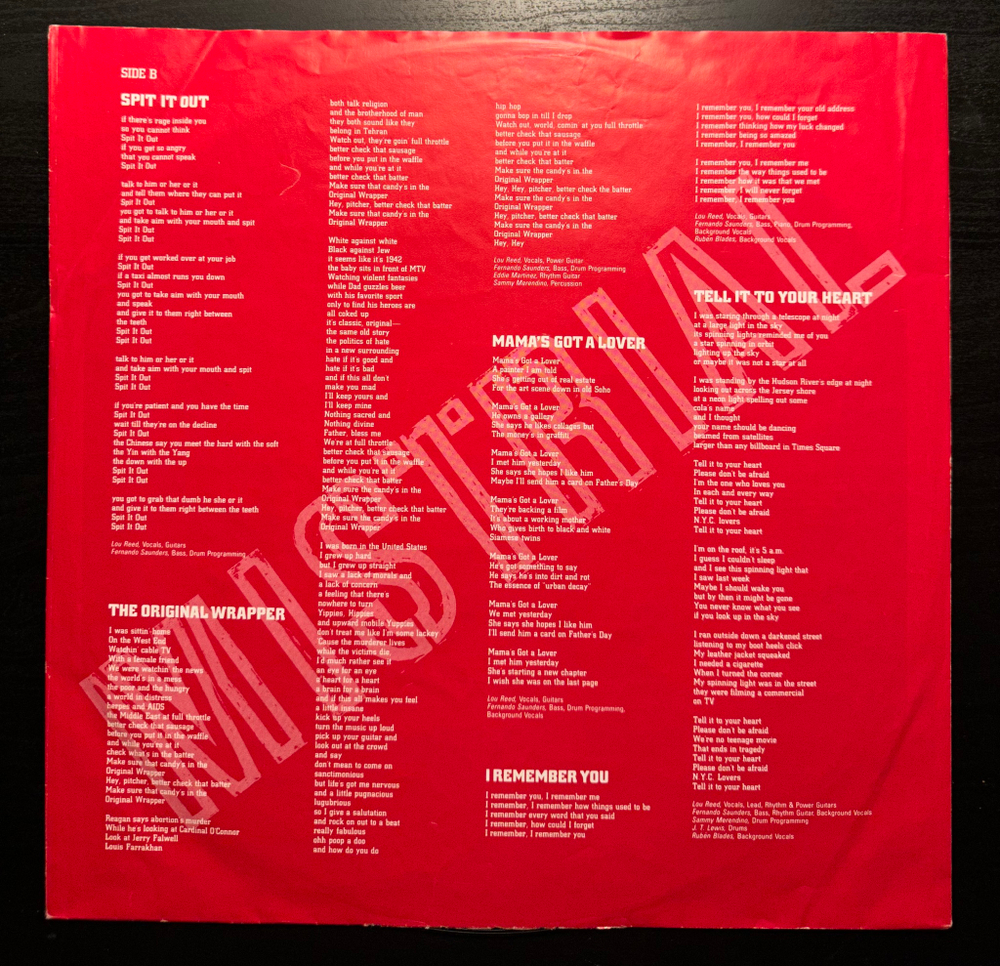 Lou Reed - Mistrial (Германия 1986г.)