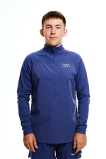 ЛОНГСЛИВ С МЕМБРАННОЙ ВСТАВКОЙ МУЖСКОЙ | DEEP COBALT