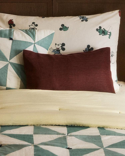 ZARA HOME ДЕТСКОЕ ОДЕЯЛО В СТИЛЕ ПЭЧВОК, ЗЕЛЕНЫЙ