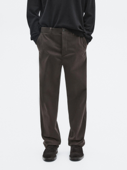 Massimo Dutti Широкие брюки с карманами, коричневый