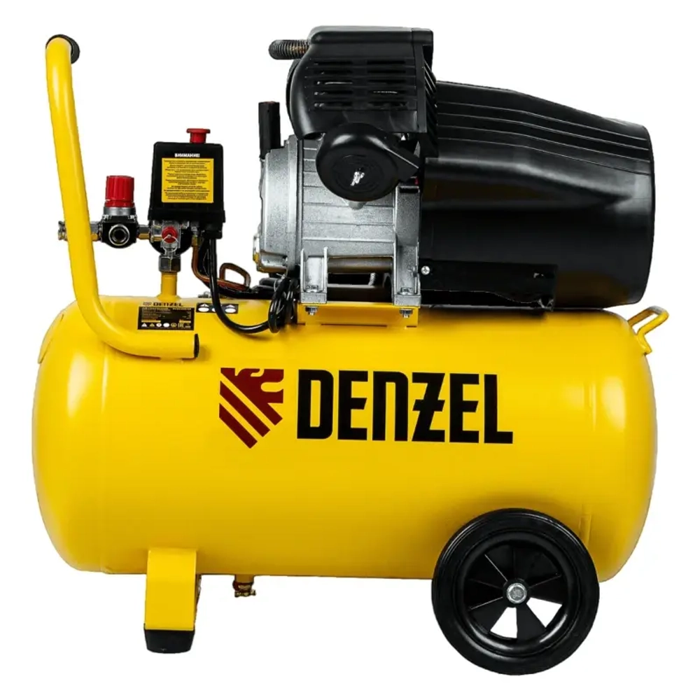 DENZEL DCV2200/50 компрессор воздушный 2.2 квт, прямой привод, 50 литров, 380 л/мин 58167