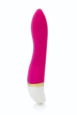 Лиловый волнообразный вибратор - 20 см. (Цвет: лиловый)