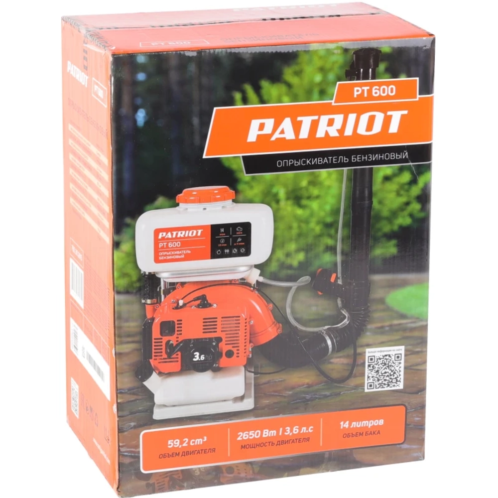 PATRIOT PT 600 опрыскиватель бензиновый ранцевый 755302615