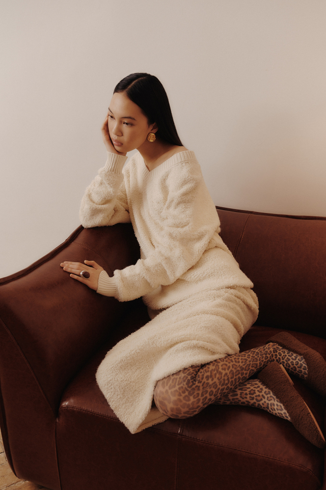 Джемпер вязаный махровый