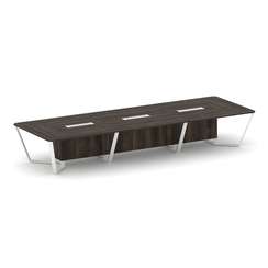 Steel Meet Стол переговорный прямоугольный KD-PR.B.SP-16 Дуб Мали/Металл Белый 4800*1600*750