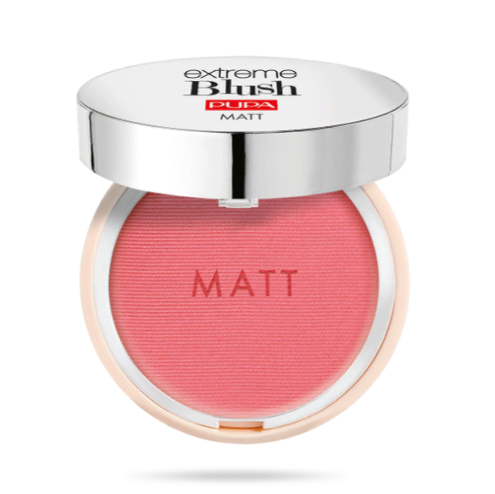 Pupa Румяна Extreme Blush Matt, компактные, с натуральным эффектом, тон №004, Смелый розовый