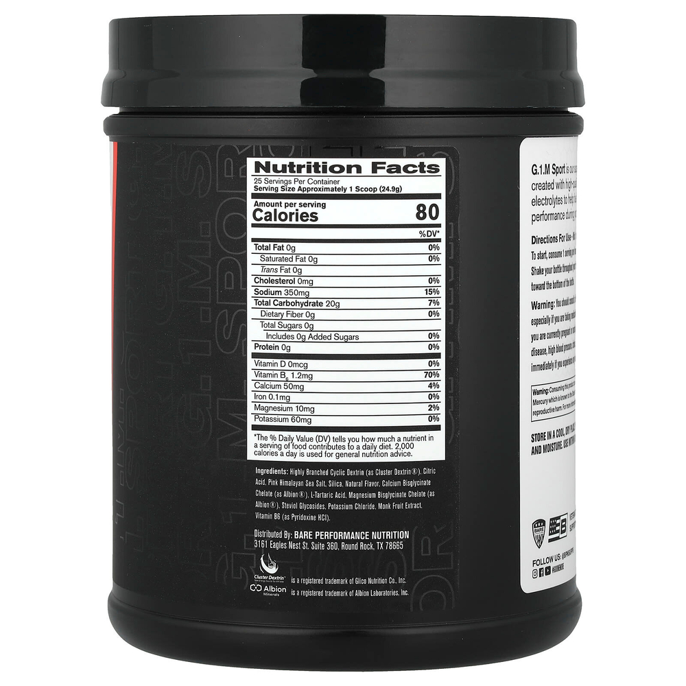 BPN, G.1.M Sport, лимон и лайм, 623 г (1 фунт 6 унций)