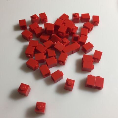 Lego 50шт Кирпич 1х1 (красный) 3005 / 300521