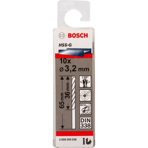 Сверло по металлу HSS-G 3,5 мм BOSCH 2608595058