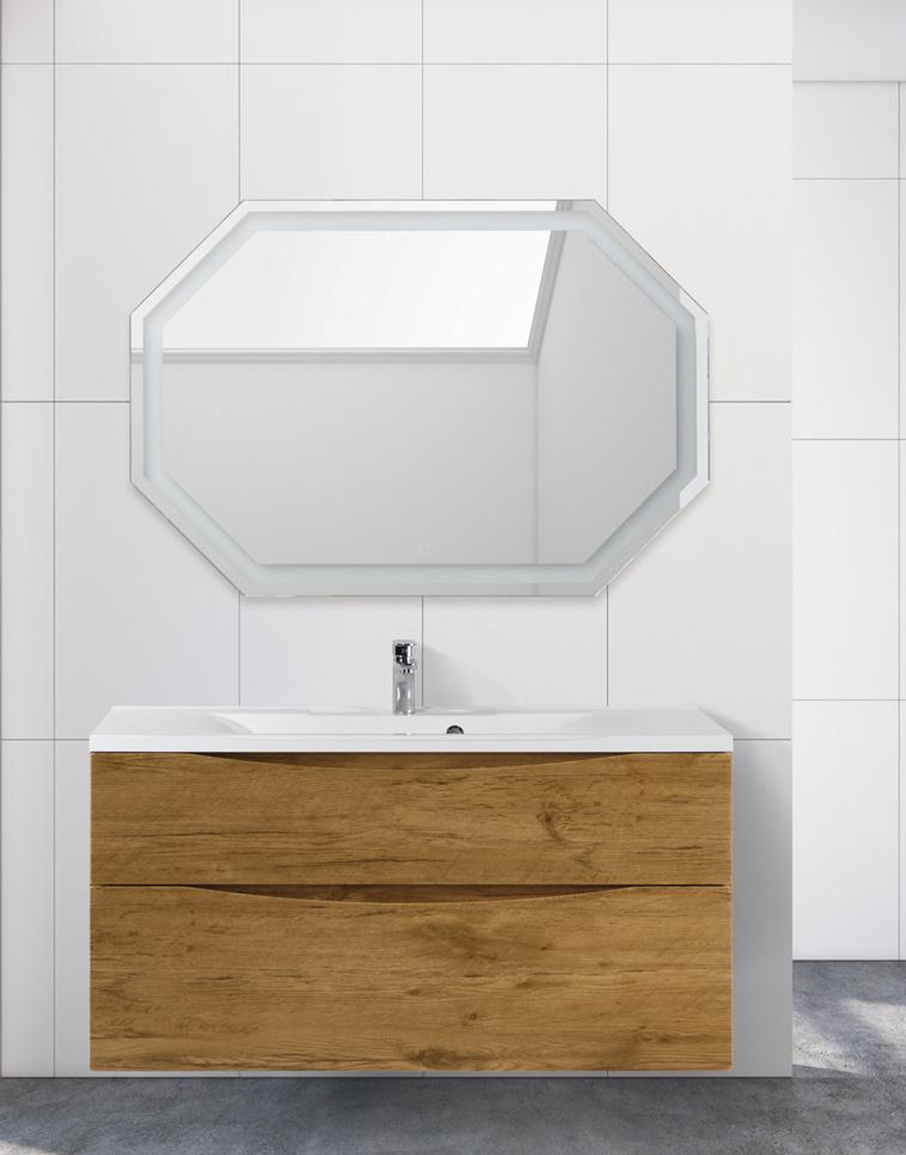 Тумба подвесная с раковиной Belbagno MARINO-H60-1200-2C-SO-RN-P