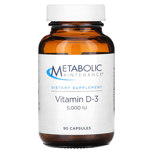 Metabolic Maintenance, Витамин D-3, 5,000 МЕ, 90 капсул