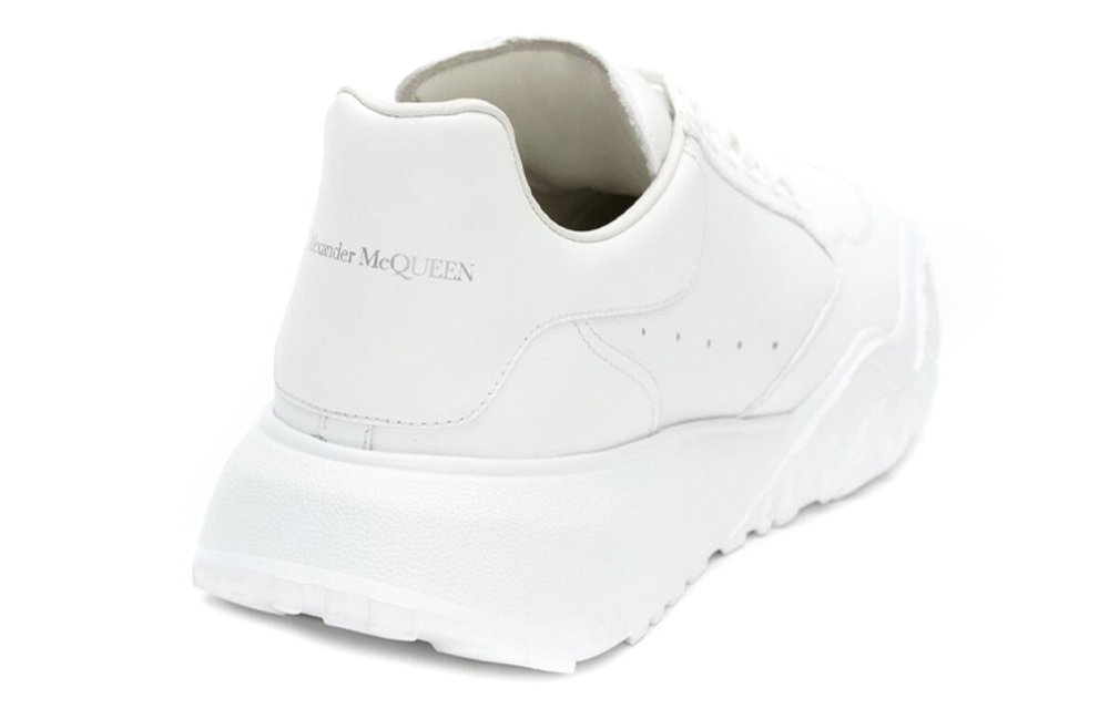 Alexander McQueen Court Trainers "White Leather"