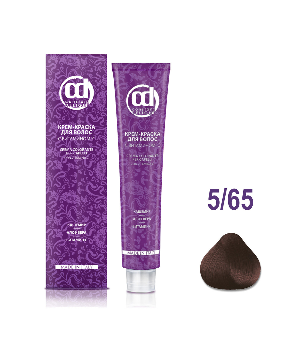 Д 5/65 крем-краска для волос с витамином С светло-коричневый шоколадно-золотистый 100 мл