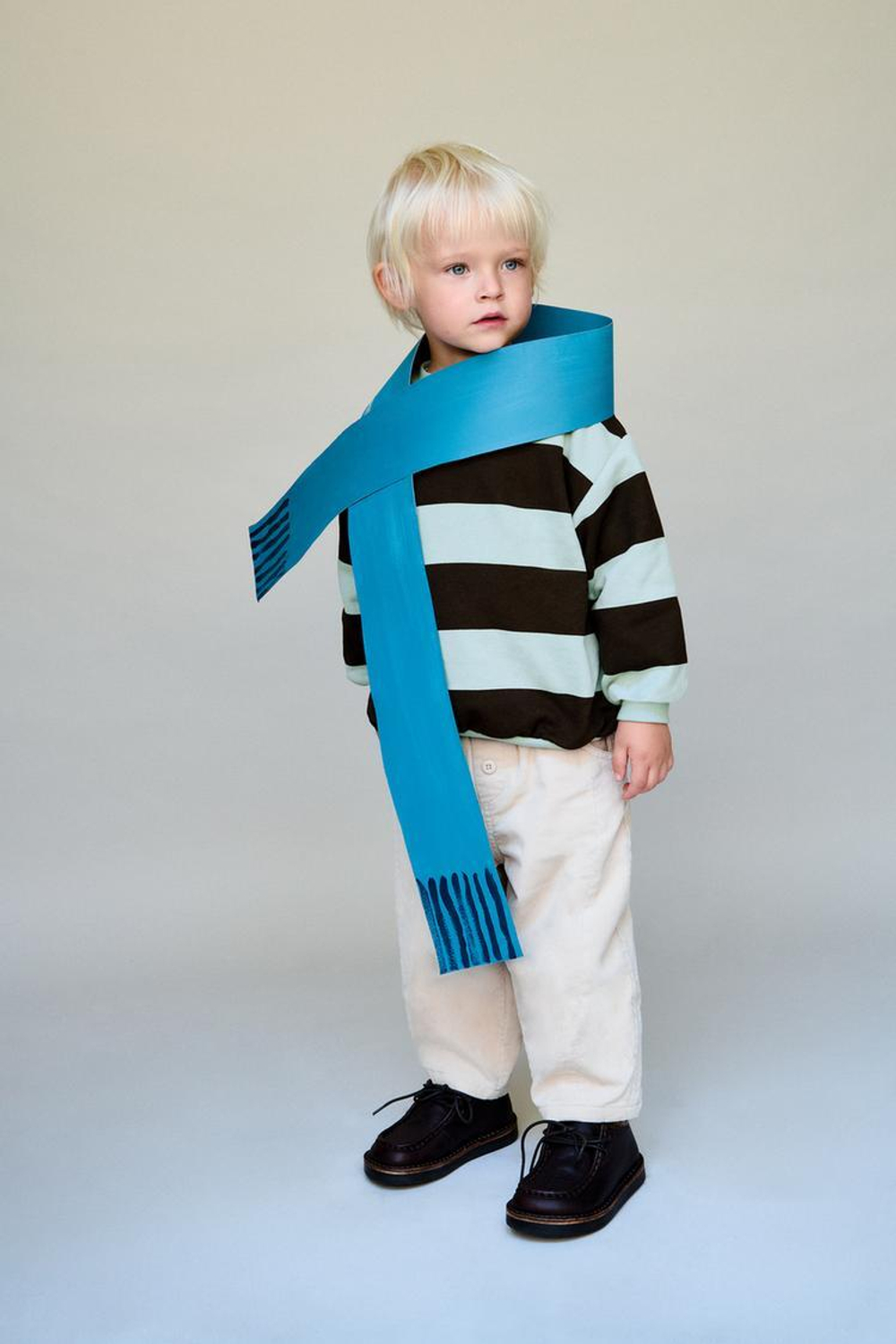 ZARA ТОЛСТОВКА В ПОЛОСКУ, КОРИЧНЕВО-СИНИЙ