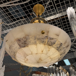 Люстра Cloyd TELEMACH C5 / Ø50 см - алебастр - латунь (арт.12346)