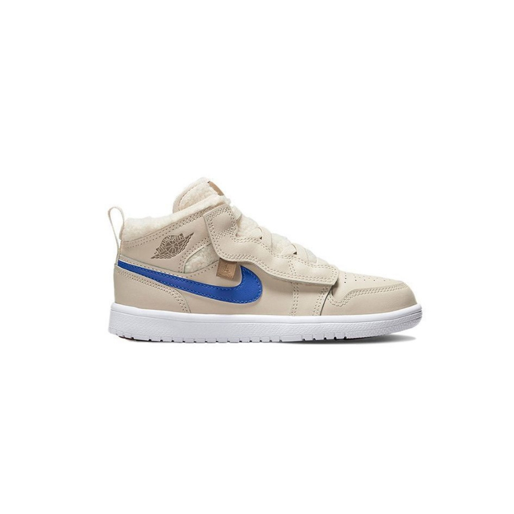 Кроссовки Air Jordan 1 Mid ALT Utility Fleece, беж.