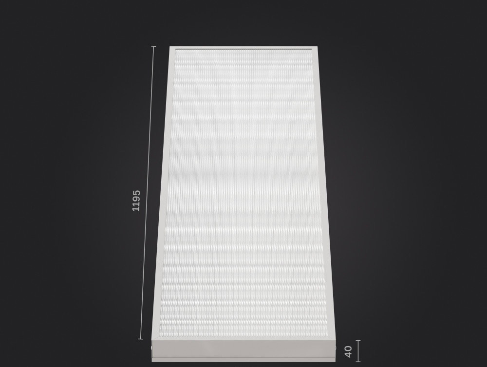 Светильник LED ДВО 52Вт 3000К 6750Лм IP40 призма 1195х295х40мм DARKLUM