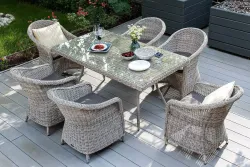 "Равенна" плетеное кресло из искусственного ротанга, цвет бежевый