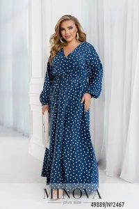 Платье 2467-темно-синий Minova