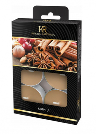 Свеча чайная ароматизированная 6шт/уп Корица