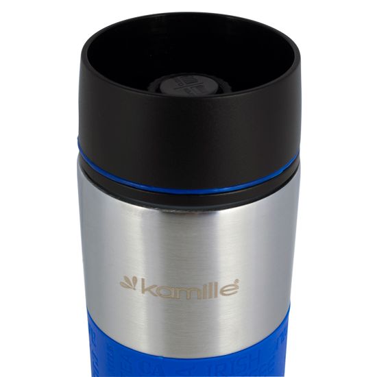 Термокружка 420 мл. из нержавеющей стали Kamille KM-2098 с TPR вставкой