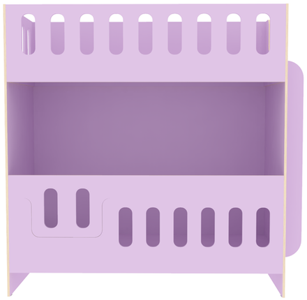 Двухъярусная кровать КарИВи cо сплошным бортом ДС-260 80x160 Ирис