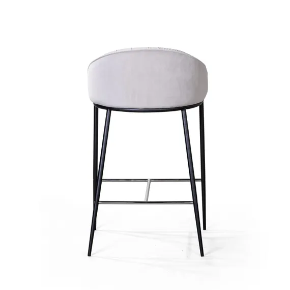 Полубарный стул Barkley серый микровелюр